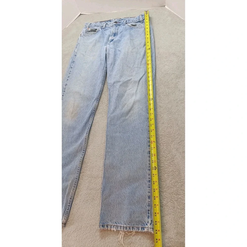 Vintage Levi's 505 Orange Tap Straight Leg Men's Denim Jeans Size 34×34